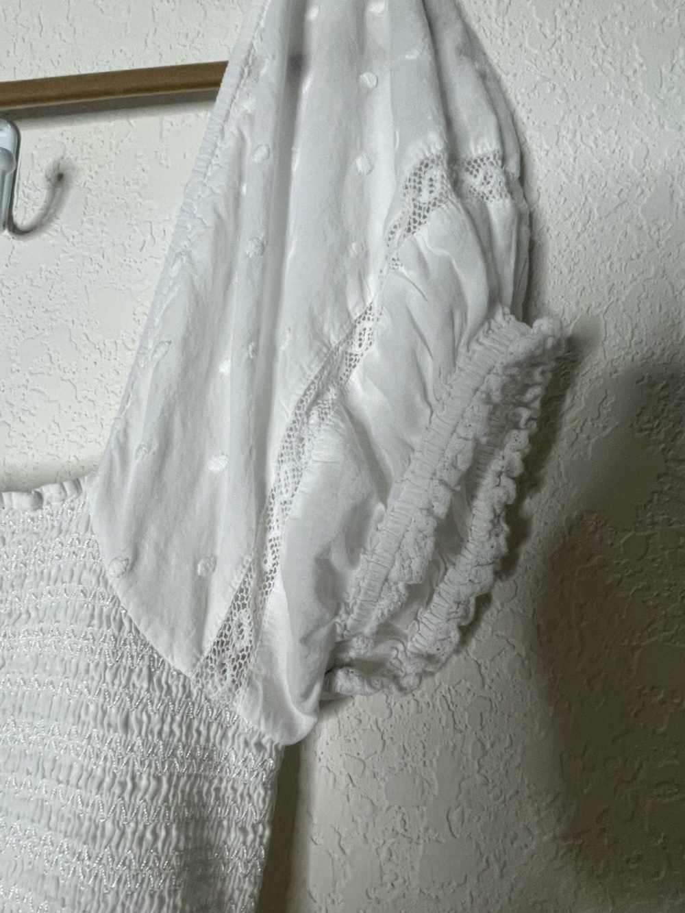 LOVESHACKFANCY Tiered Maxi Dress Laced Size M White Cottagecore Prairie Cotton - Picture 6 of 15